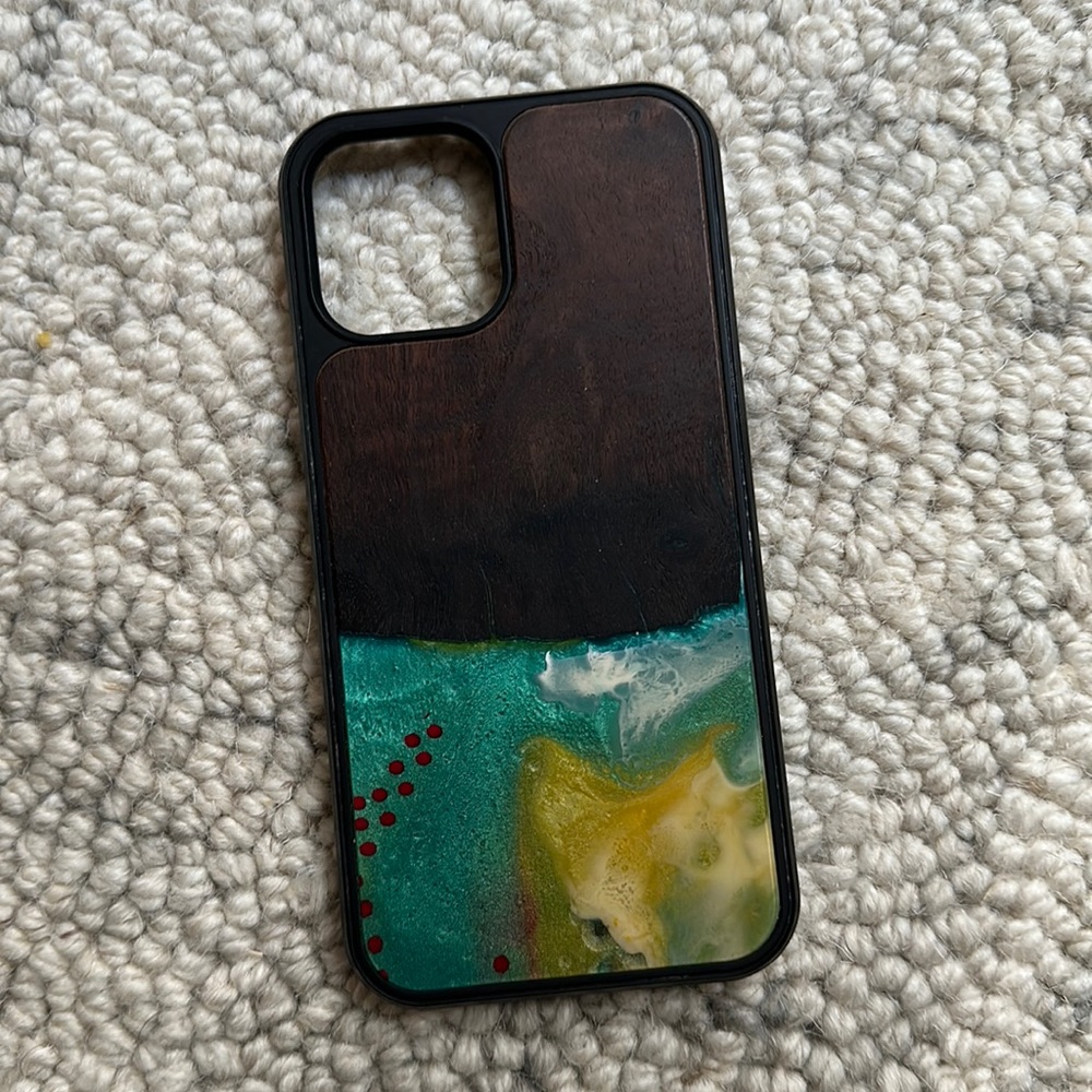 Phone 12 Pro Max Wood+Resin Phone Case